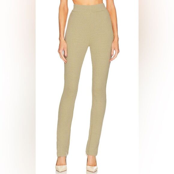 NWT WeWoreWhat Ribbed Flare Pant‎ in Oat size xxs women's - Picture 1 of 8
